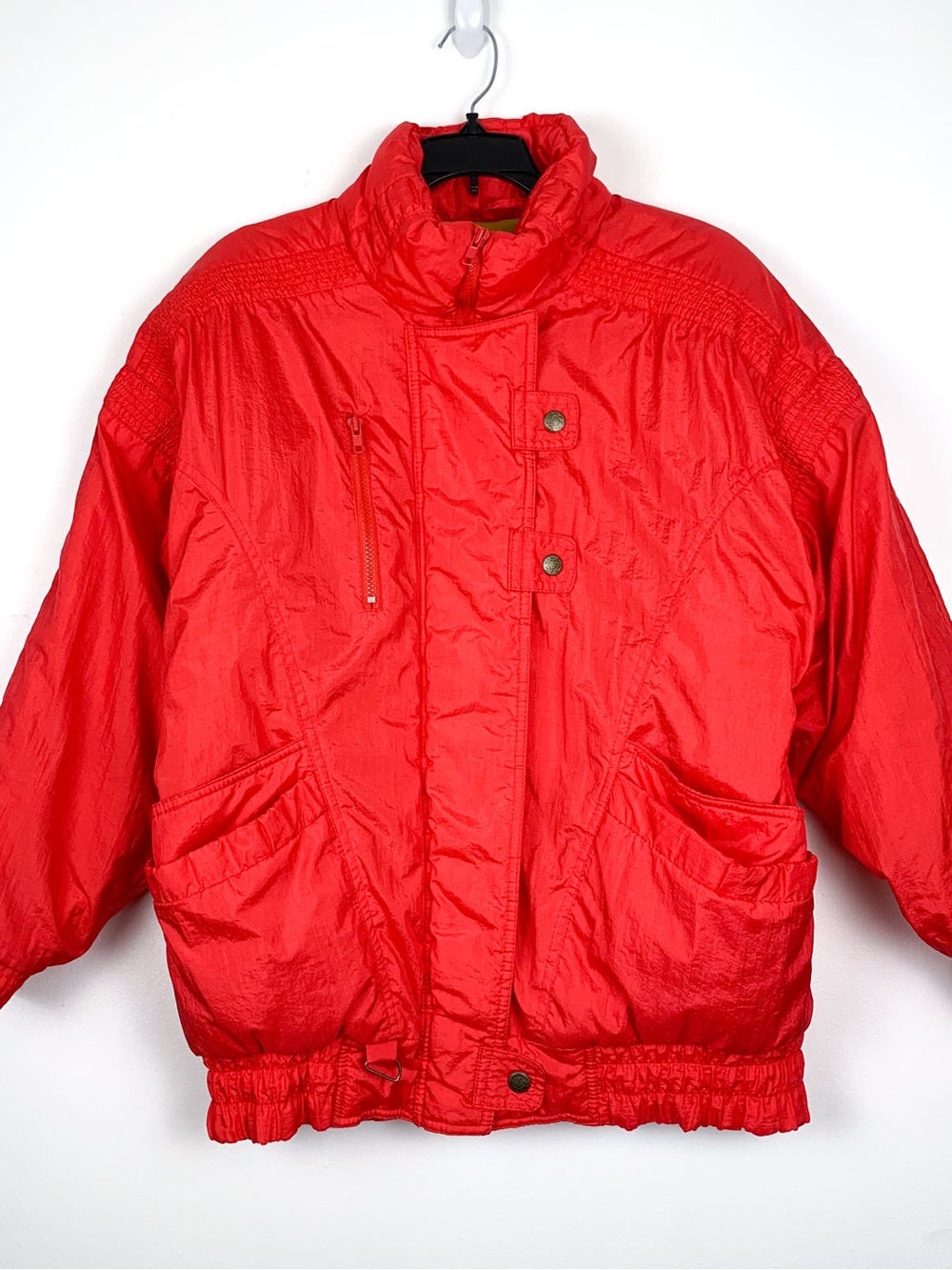 80s Forenza puffer jacket red vintage insulated winter ski coat oversized small